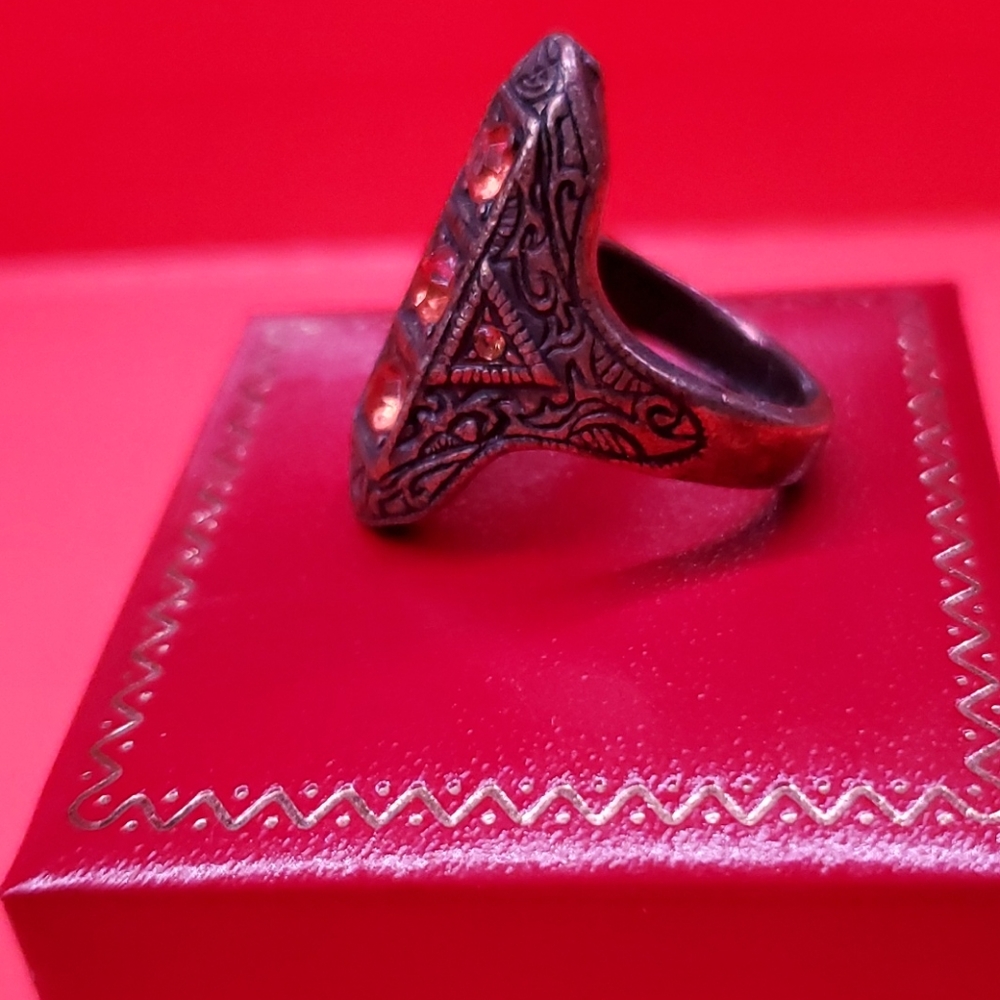 Art Deco Gold Topaz Ring - Picture 8 of 11